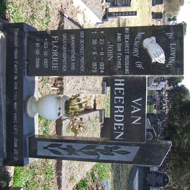 HEERDEN John, van 1924-1978 &amp; Florrie 1927-2006