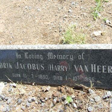 HEERDEN Hendrik Jacobus, van 1890-1965