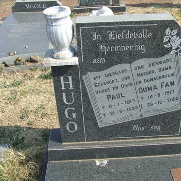 HUGO Paul 1917-1993 &amp; Fan 1917-2003