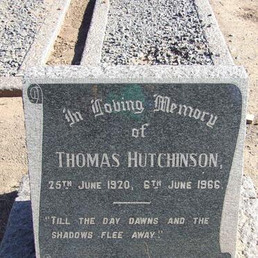 HUTCHINSON Thomas 1920-1966