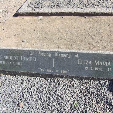 HUMPEL Rohmer Reinholdt 1921-1985 &amp; Eliza Maria 1920-1967