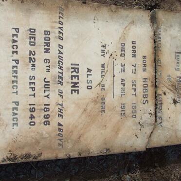 HURLEY Emily Eliza nee HOBBS 1860-1915 :: HURLEY Irene 1896-1940