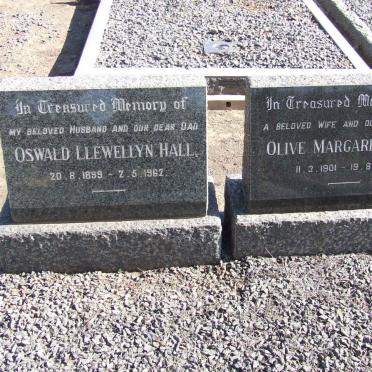 HALL Oswald Llewellyn 1899-1962 &amp; Olive Margaret 1901-1981