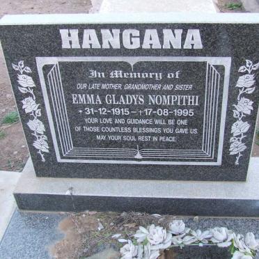 HANGANA Emma Gladys Nompithi 1915-1995
