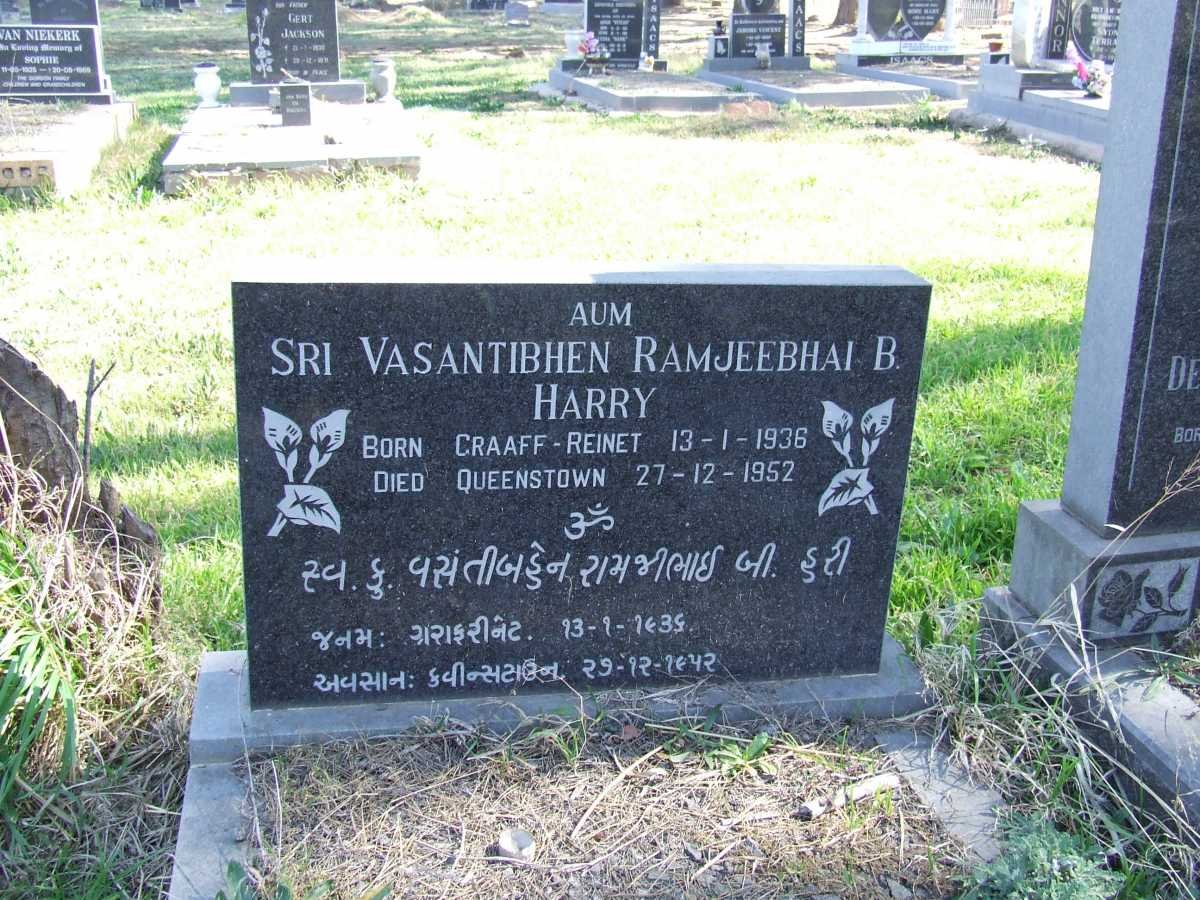 HARRY Sri Vasantibhen Ramjeebhai B. 1936-1952