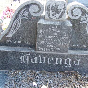 HAVENGA Johannes Justus 1921-1956