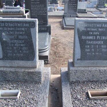 HAASBROEK Johannes Petrus 1890-1966 &amp; Margaret Maria RAWLINS 1895-1959