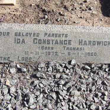 HARDWICK Ida Constance nee THOMAS 1872-1950