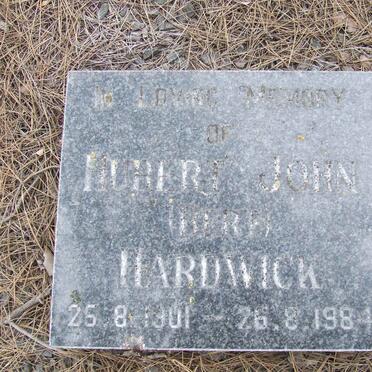 HARDWICK Hubert John 1901-1984