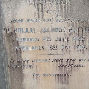 HATTINGH Nicholaas Jacobus 1892-1918