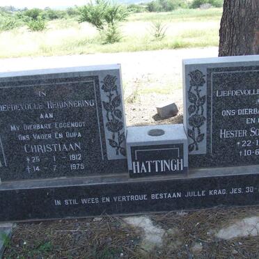 HATTINGH Christiaan 1912-1975 &amp; Hester Sophia GOUWS 1928-2005