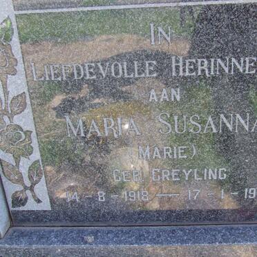 HATTINGH Hendrik Jacobus 1911-1970 &amp; Maria Susanna GREYLING 1918-1980