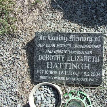 HATTINGH Dorothy Elizabeth nee WILSON 1918-2004