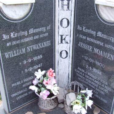HOKO William Ntwanambi 1885-1947 &amp; Jessie Noamen 1900-1994