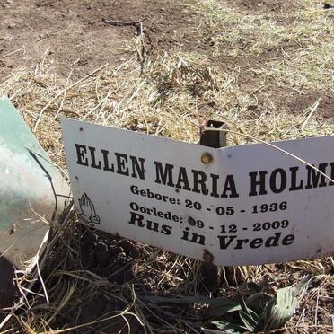 HOLMES Ellen Maria 1936-2009