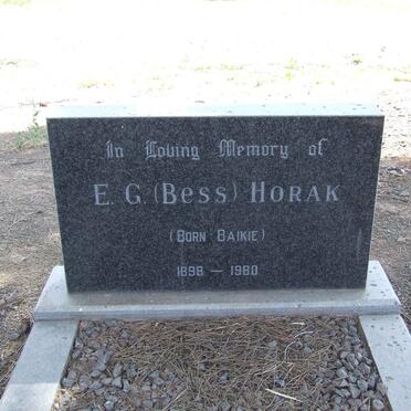 HORAK E.G. nee BAIKIE 1898-1980