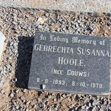 HOOLE Percival Walter 1902-1981 &amp; Gebrechta Susanna GOUWS 1893-1970