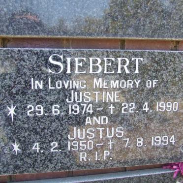 SIEBERT Justus 1950-1994 &amp; Justine 1974-1990
