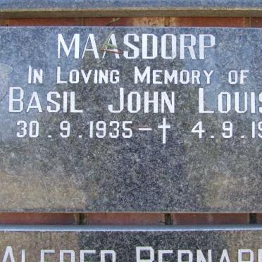 MAASDORP Basil John Louis 1935-1993