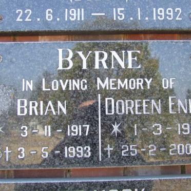 BYRNE Brian 1917-1993 &amp; Doreen Enid 1920-2001