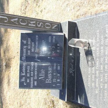 JACKSON Allie Bassie 1908-1987 &amp; Minnie 1909-1994
