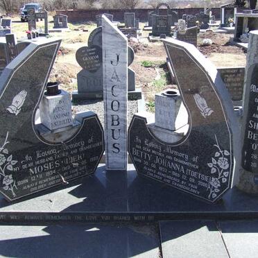 JACOBUS Moses 1934-1989 &amp; Betty Johanna 1932-2000 :: O'SHA Sharon Beulah 1964-1983