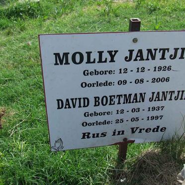 JANTJIES Molly 1926-2006 &amp; David Boetman 1937-1997