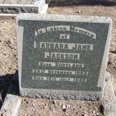 JACKSON Barbara Jane 1866-1949
