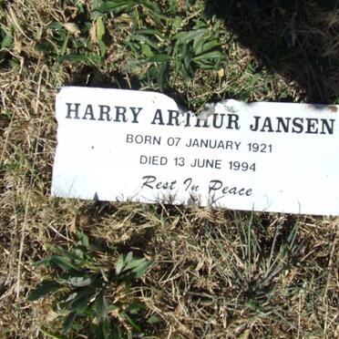 JANSEN Harry Arthur 1921-1994