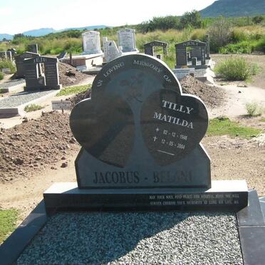 JACOBUS Tilly Matilda nee BELANI 1946-2004