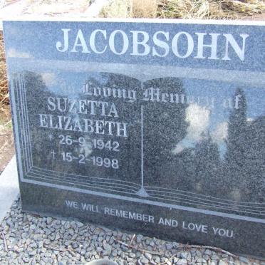 JACOBSOHN Suzetta Elizabeth 1942-1998