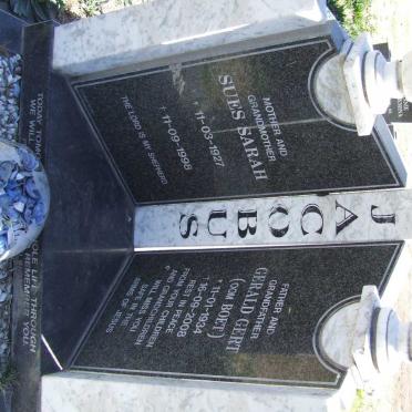 JACOBUS Gerald Gert 1934-2008 &amp; Sues Sarah 1927-1998