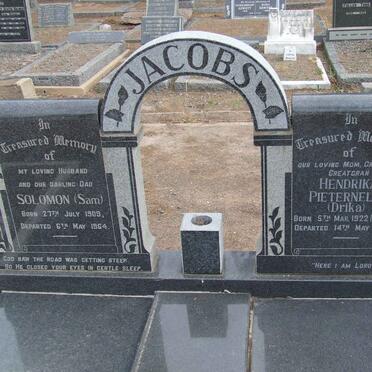 JACOBS Solomon 1909-1964 &amp; Hendrika Pieternella BOUWER 1922-2003