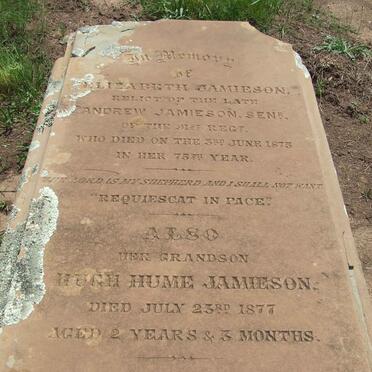 JAMIESON Elizabeth -1875 :: JAMIESON Hugh Hume -1877