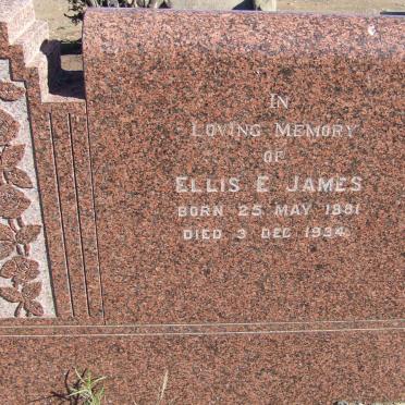 JAMES Ellis E. 1881-1934 &amp; Winifred C. EVANS 1882-1964