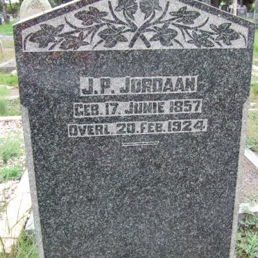 JORDAAN J.P. 1857-1924