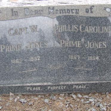 JONES W., Prime 1863-1952 &amp; Phillis Caroline 1867-1954