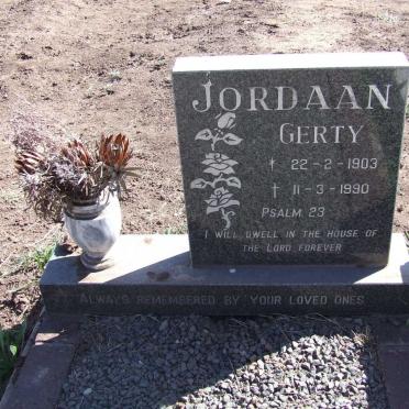 JORDAAN Gerty 1903-1990