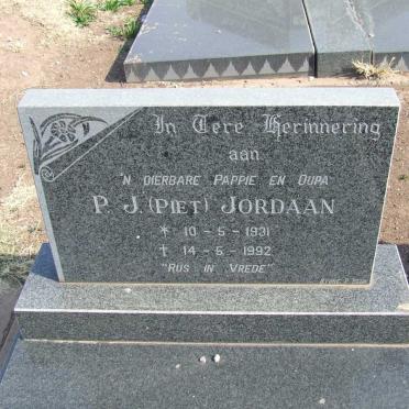 JORDAAN P.J. 1931-1992