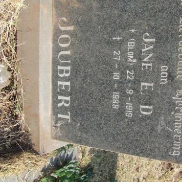 JOUBERT Jane E.D. nee BLOM 1919-1988