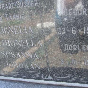 JORDAAN Cornelia Petronella Susanna 1920-1970