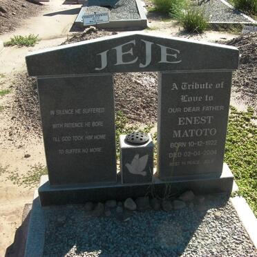 JEJE Enest Matoto 1922-2004
