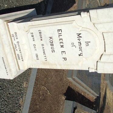 KOBUS Eileen K.P. nee BARRETT 1915-1981