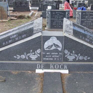 KOCK Johannes Martinus Cornelius, de 1917-1971 &amp; Martha Margaretha BLACKIE 1920-1987