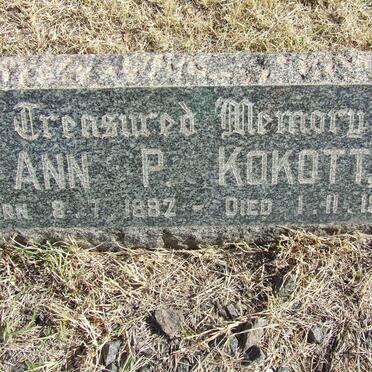 KOKOTT Ann P. 1892-1962