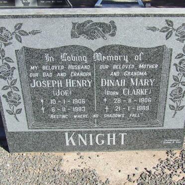KNIGHT Joseph Henry 1906-1983 &amp; Dina Mary CLARKE 1906-1989