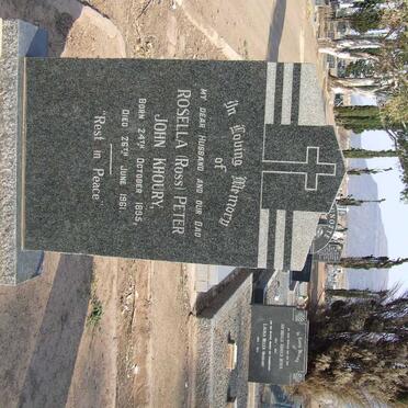 KHOURY Rosella Peter John 1895-1961