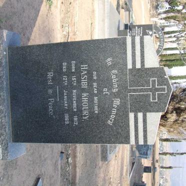 KHOURY Hasibi 1912-1969