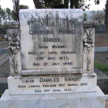 KIRKBY Charles 1868-1950 &amp; Christina Munro WILSON 1877-1946