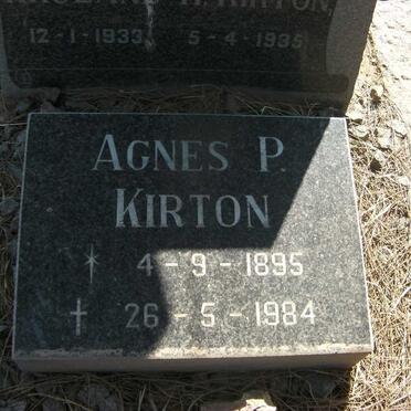KIRTON Agnes P. 1895-1984 